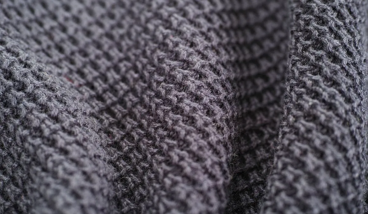 Close-up of a wool jumper knit