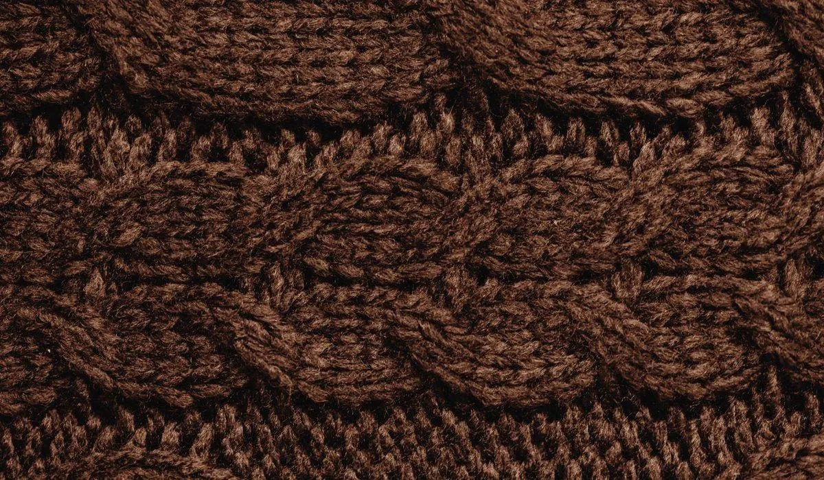 Close-up of a thick, tightly knitted fabric
